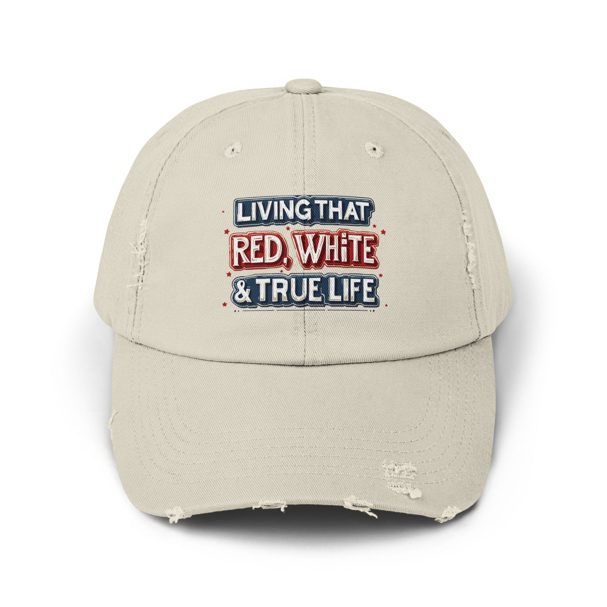 Living That Red White True Life Embroidered Cap product type
