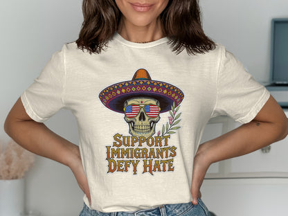 Support Immigrants Defy Hate Graphic T-Shirt product type
