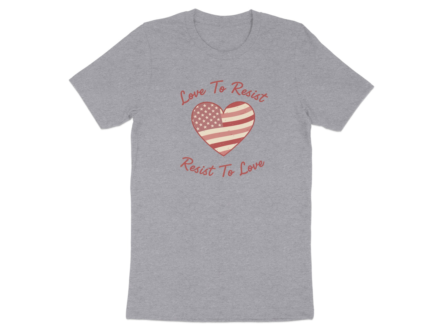 Love To Resist Heart American Flag T-shirt