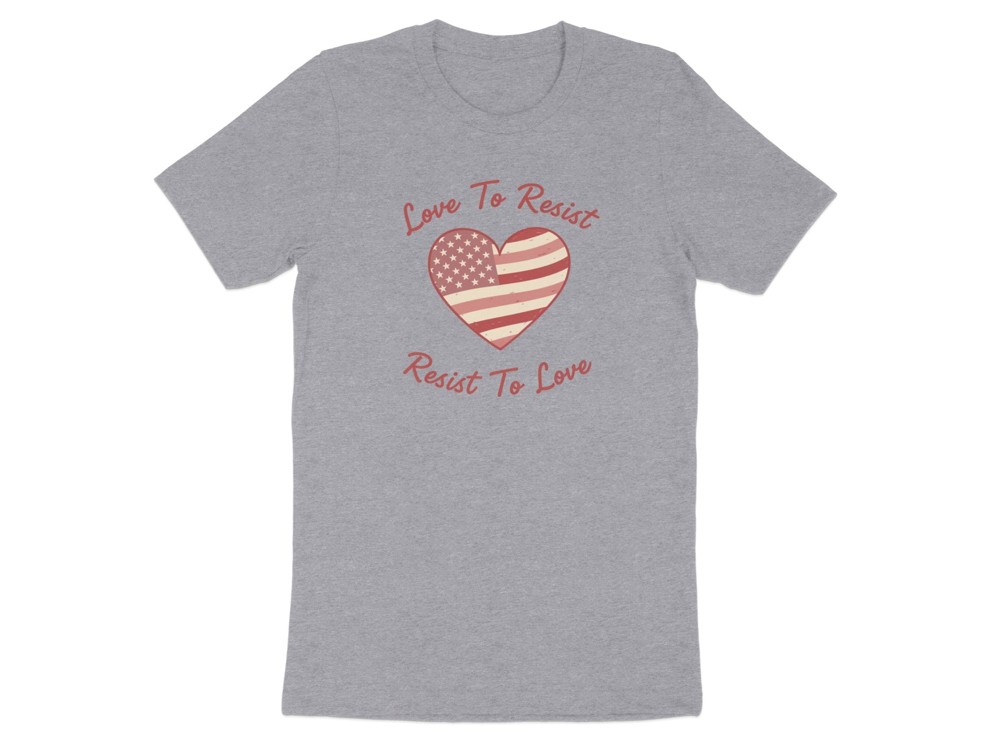 Love To Resist Heart American Flag T-shirt