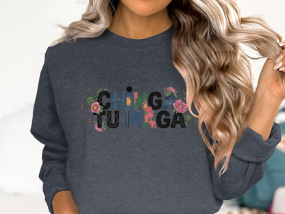 Floral Colorful Graphic Text Sweatshirt product