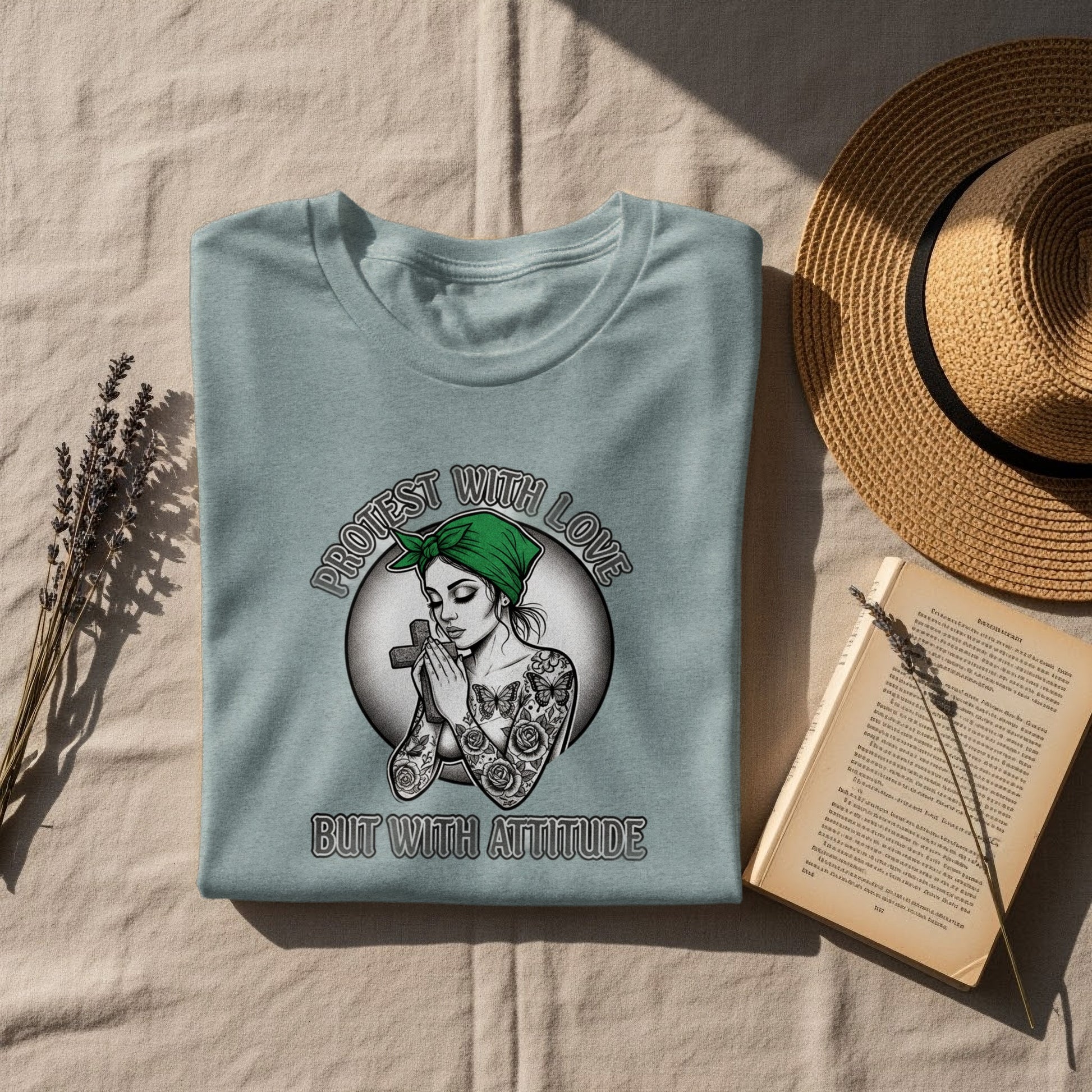 Protest With Love But With Attitude Graphic Shirt