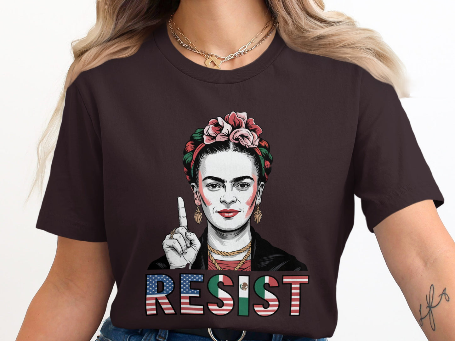 Resist Graphic Tee with Powerful Artwork shirt product type
