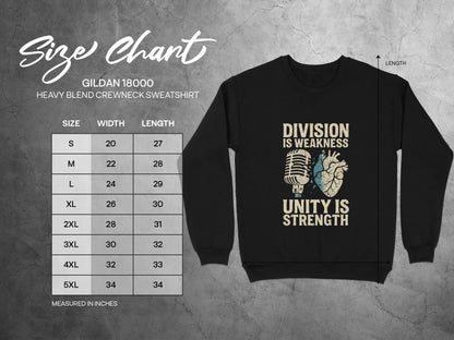 Division is Weakness Unity is Strength Sweatshirt product type