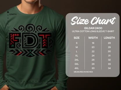 Stylish Graphic Design Long Sleeve T-shirt