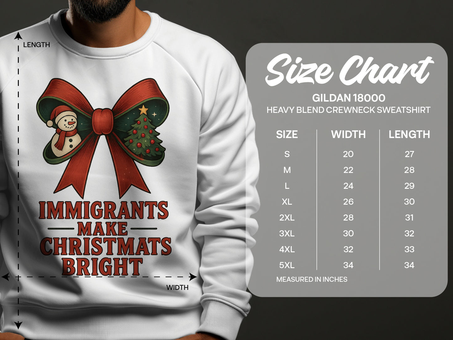 Immigrants Make Christmas Bright Holiday Sweatshirt