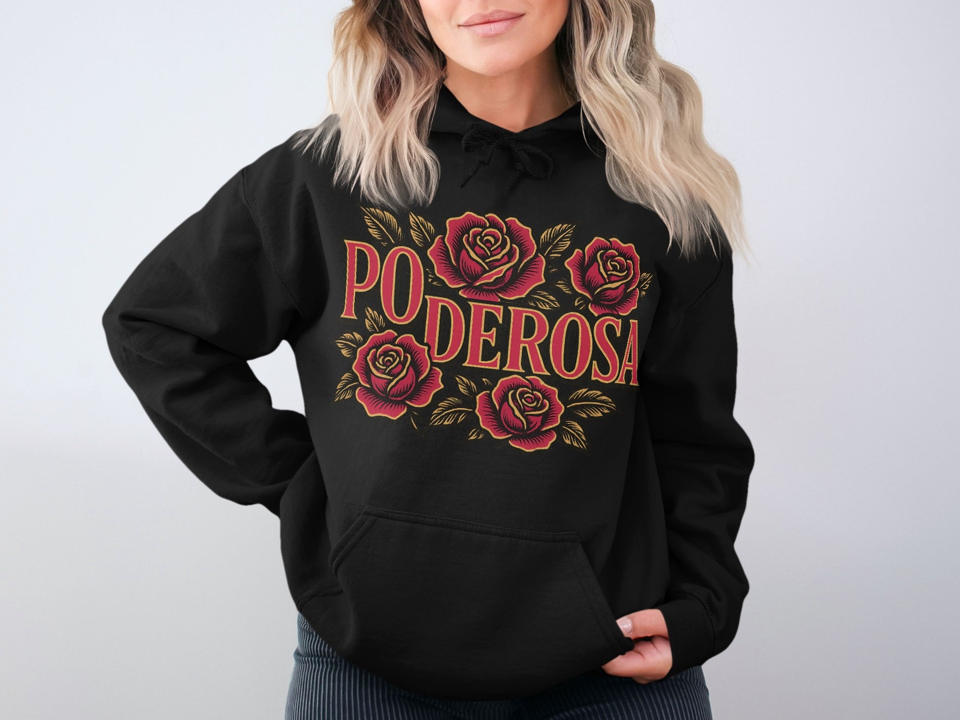 Floral Poderosa Design Graphic Hoodie product