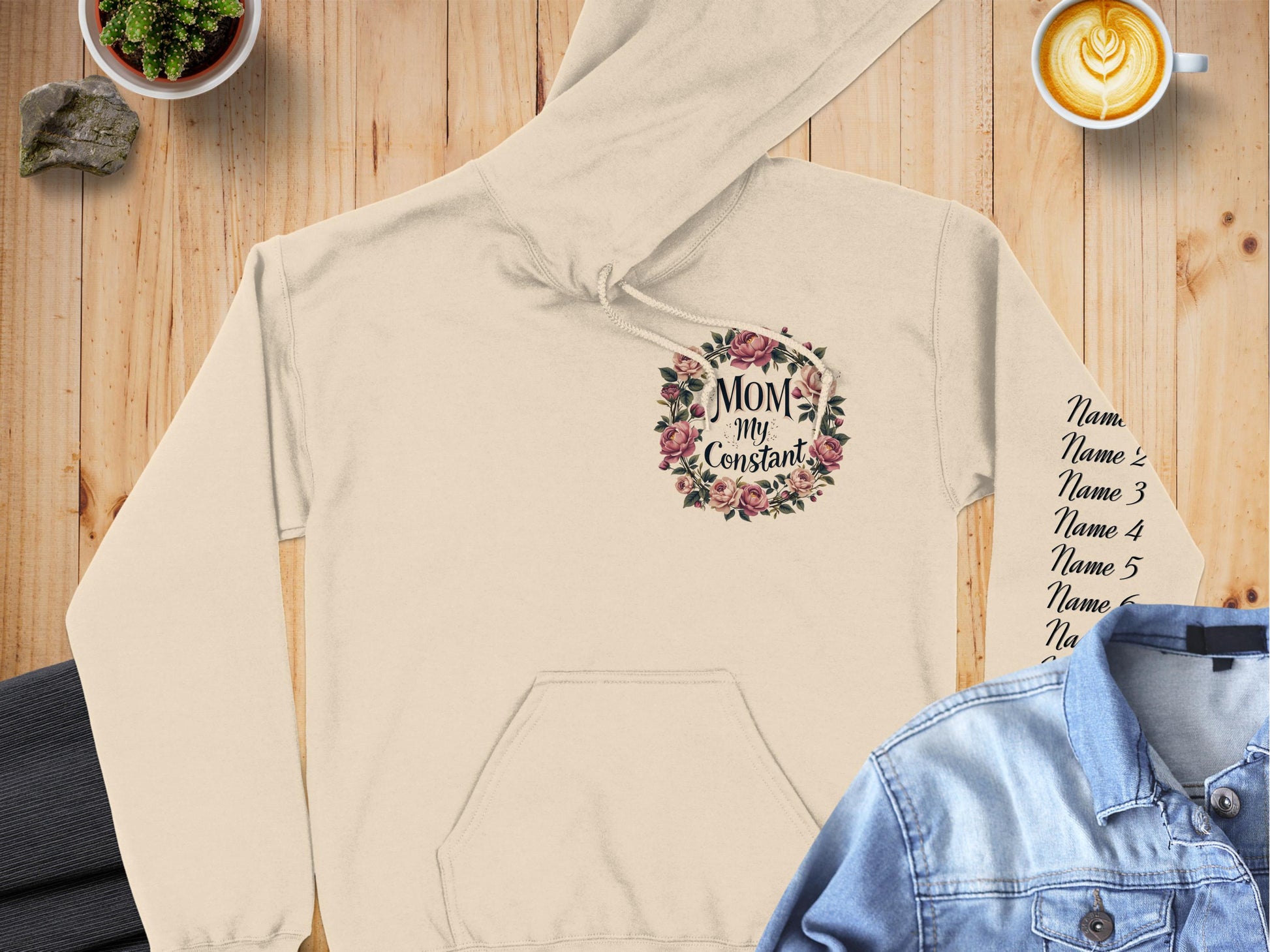 Customizable Floral Mom Hoodie Perfect Gift Product
