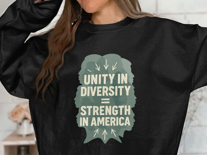 Unity In Diversity Strength In America sweatshirt product