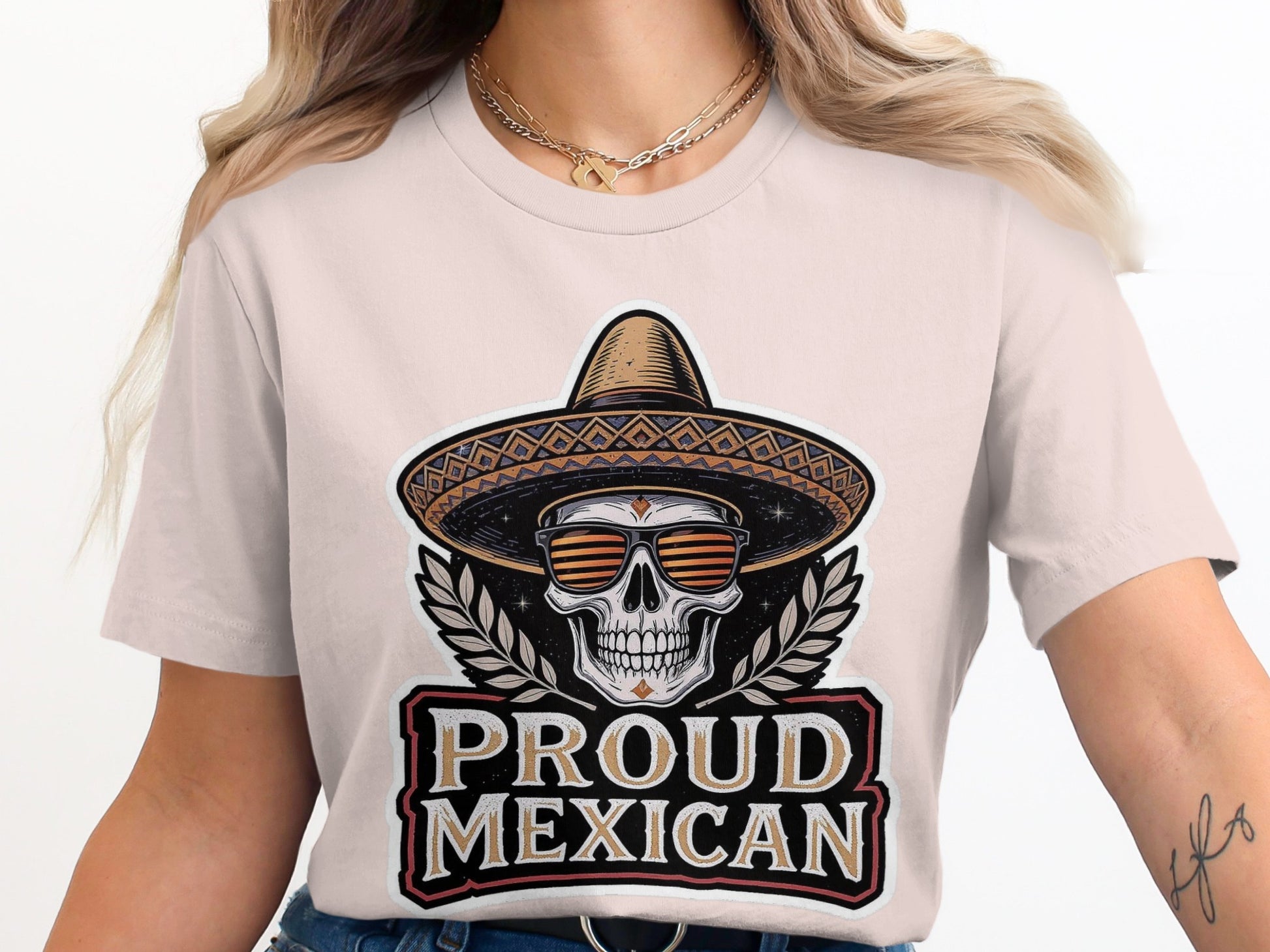 Proud Mexican Skull Graphic Tee product type