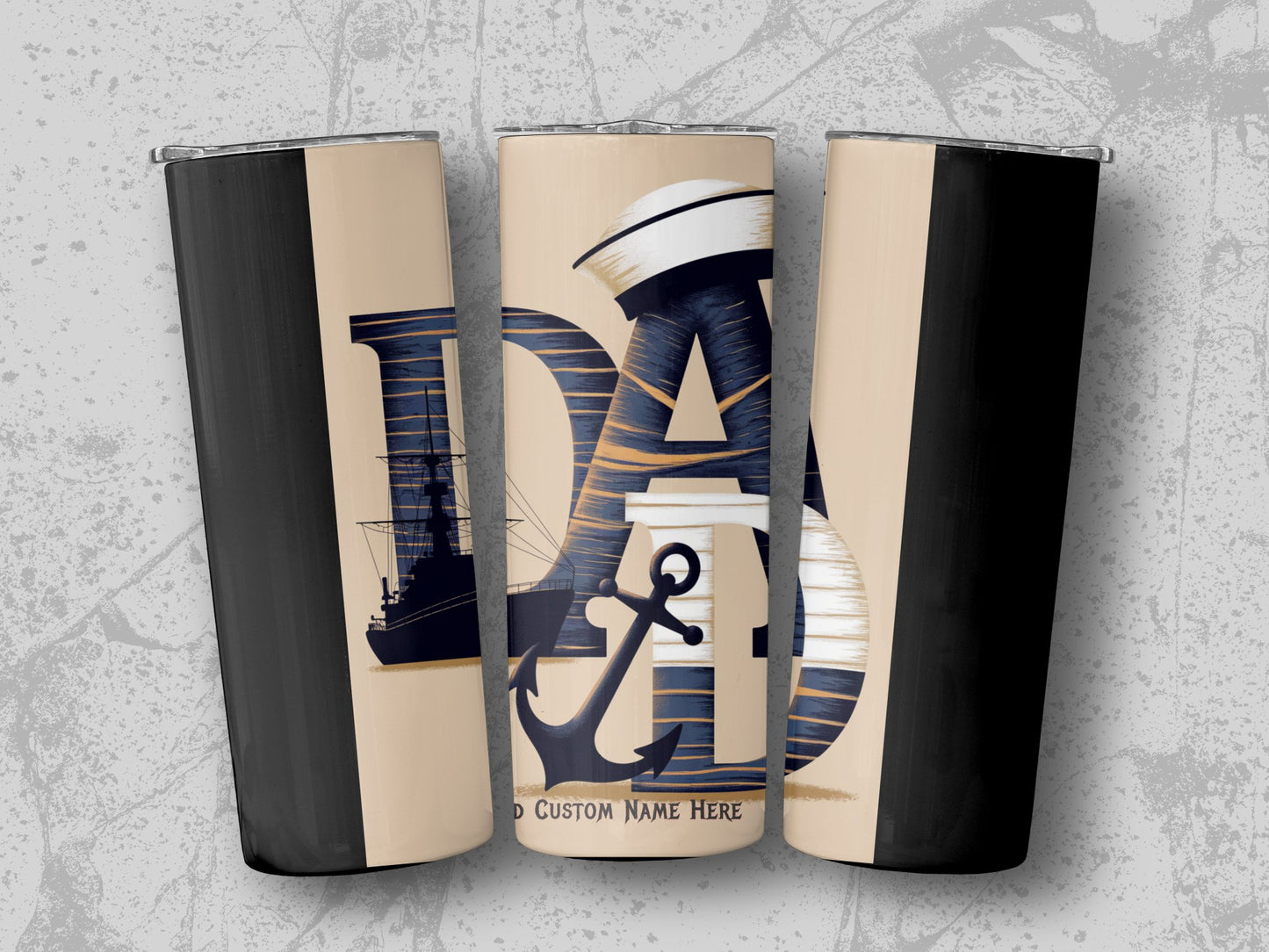 Nautical Theme Dad Design Tumbler Custom Gift product type