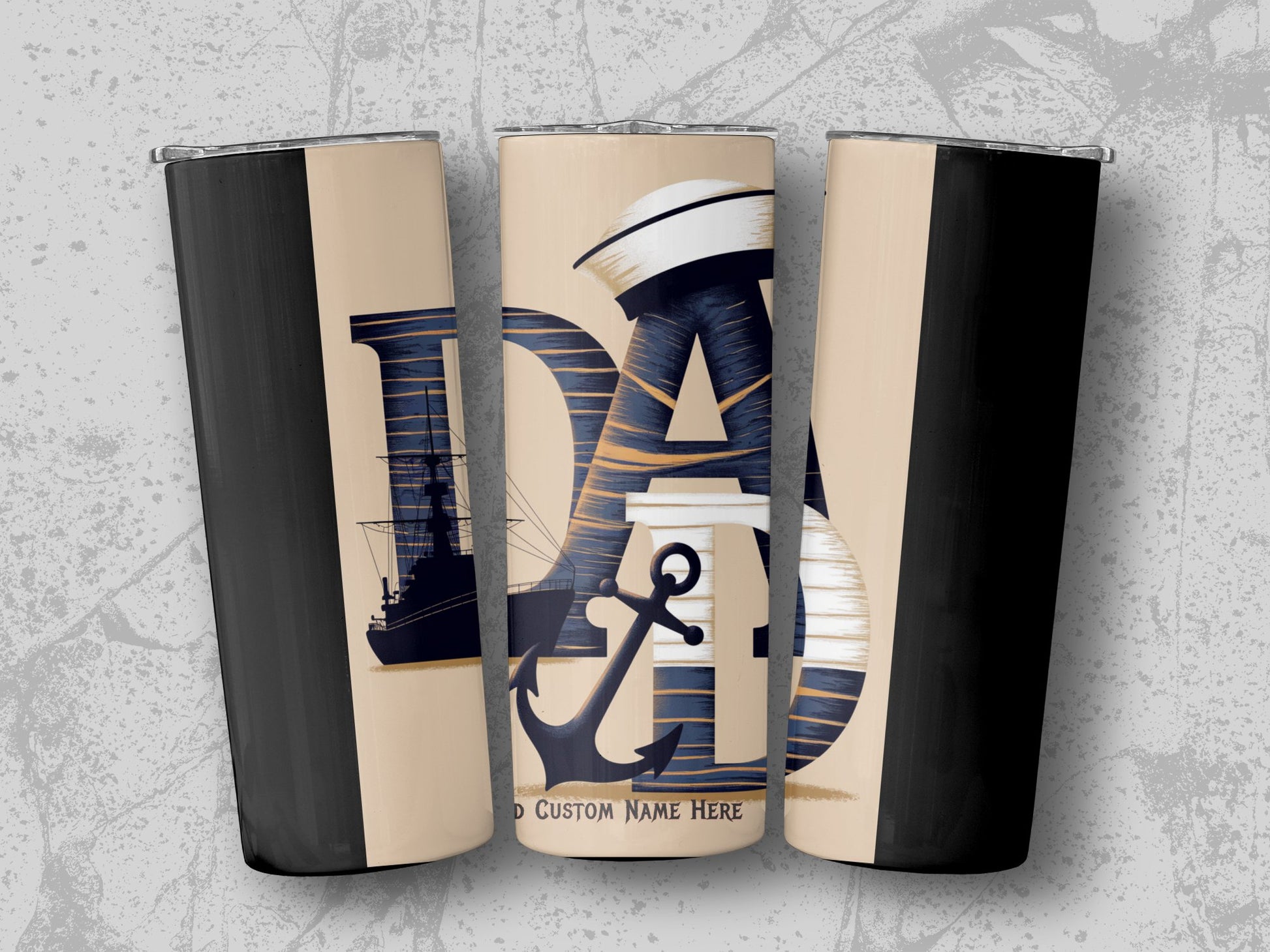 Nautical Theme Dad Design Tumbler Custom Gift product type
