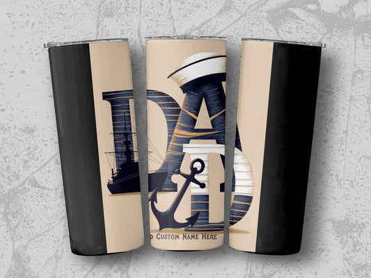 Nautical Theme Dad Design Tumbler Custom Gift product type