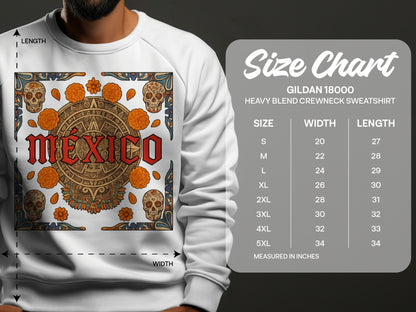 Mexico Aztec Skull and Sun Pattern Sweatshirt