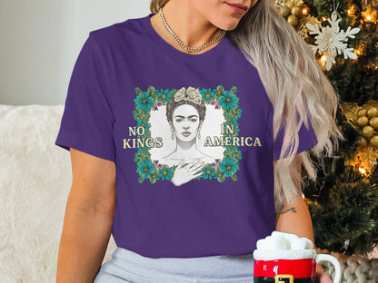 No Kings in America Floral Artistic Graphic Tee