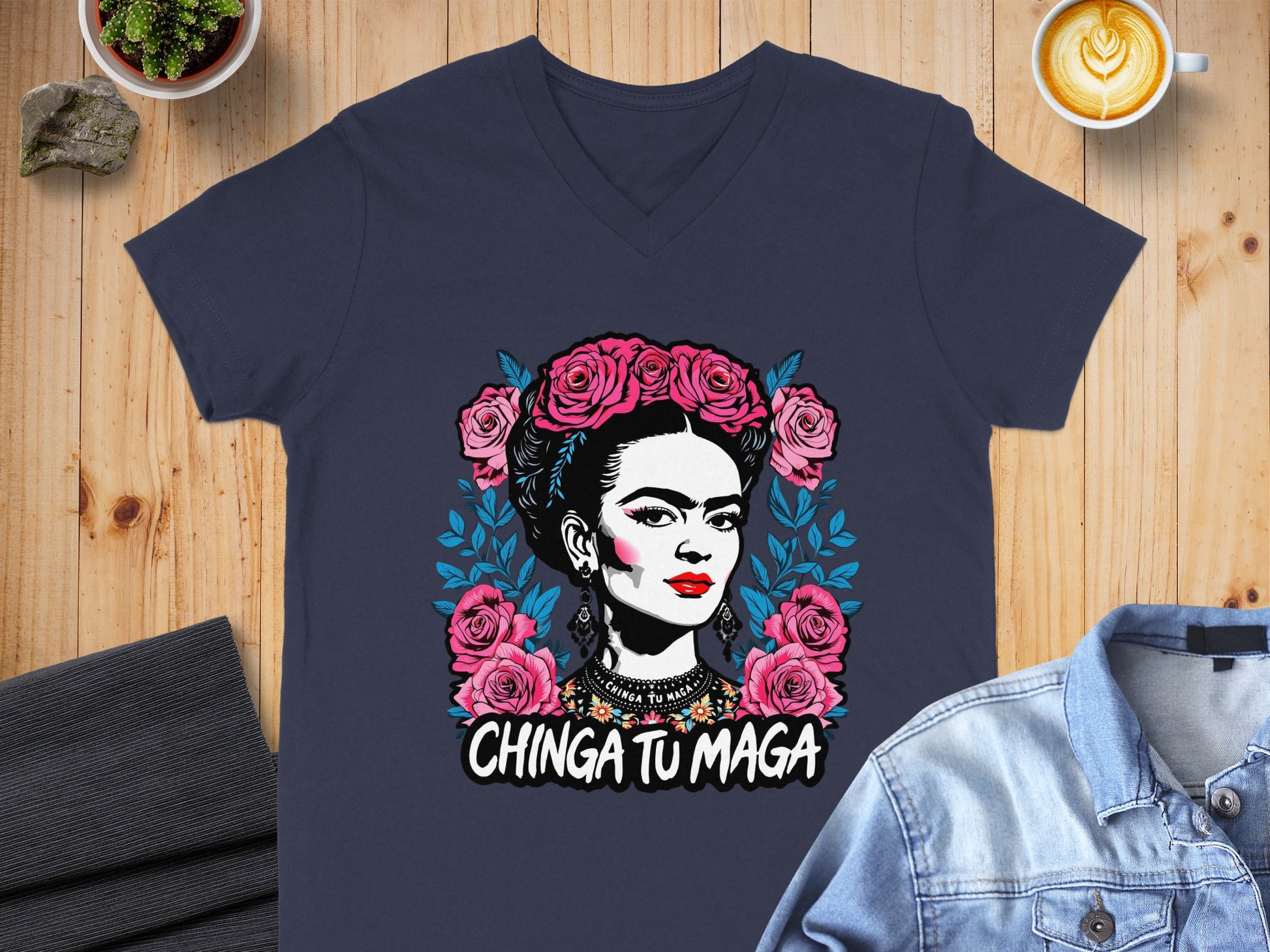 Chinga Tu Maga Artistic Print T-shirt