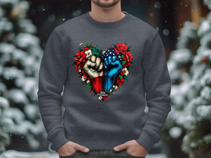 Heart Shaped Hands Fist Flowers Sin Fronteras product type