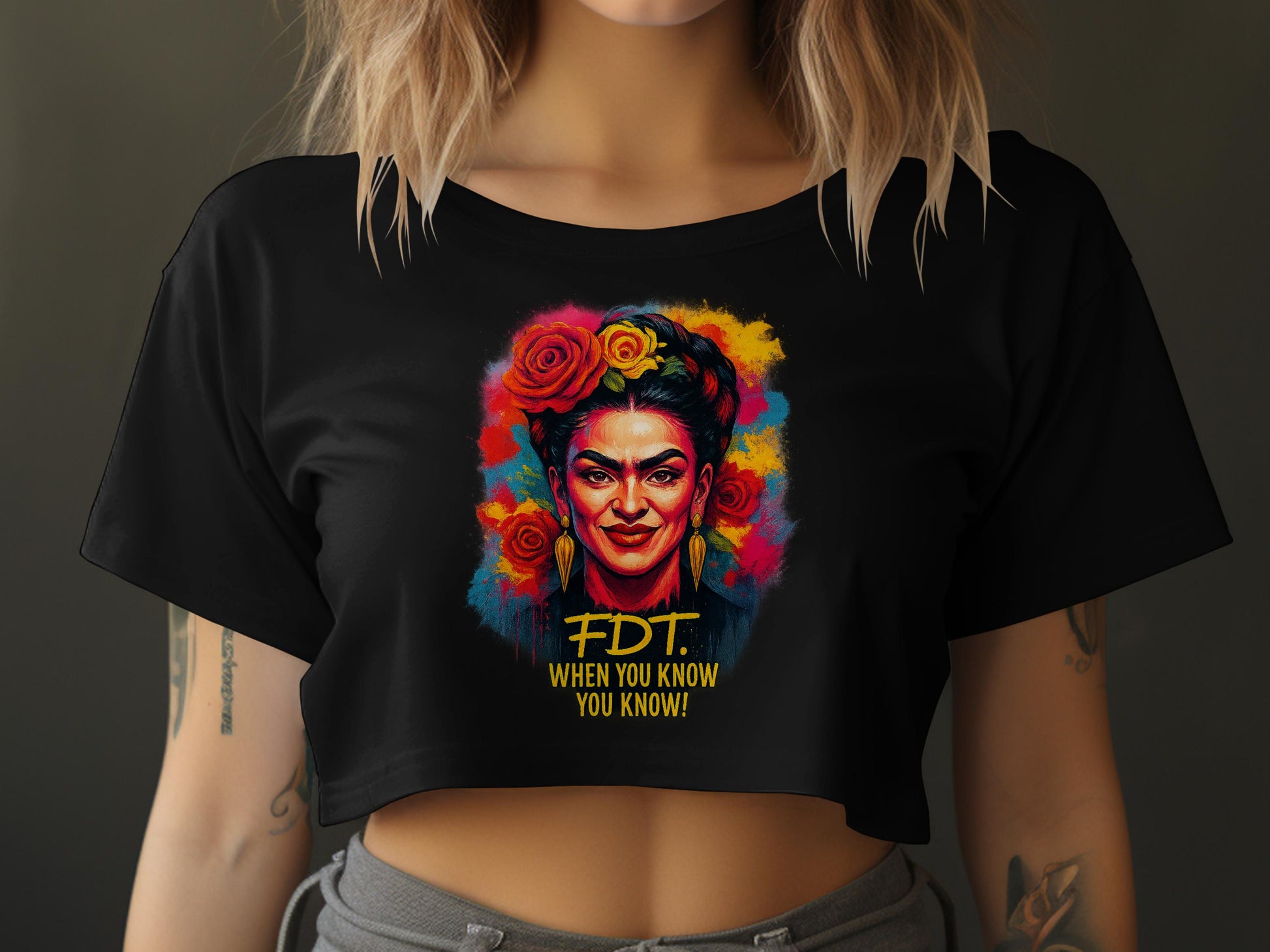 Vibrant Artistic Frida Graphic Tee Shirt product