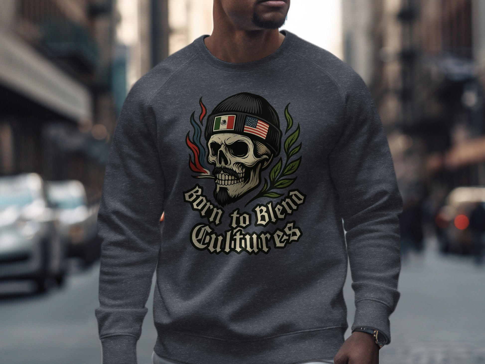 Born to Blend Cultures Skull Streetwear product