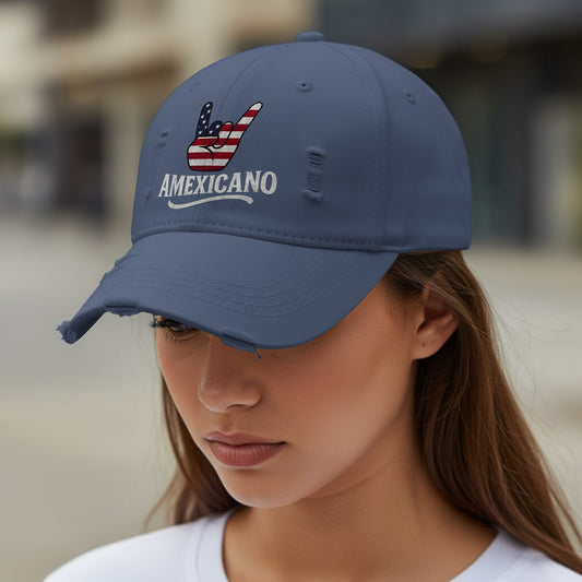 Distressed Cap with AMEXICANO Stylish Hat product type