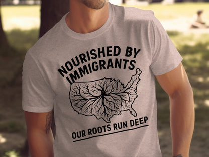 Nourished By Immigrants Our Roots Run Deep Shirt product type