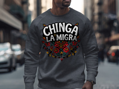 Stylish Chinga La Migra Graphic Sweatshirt product type