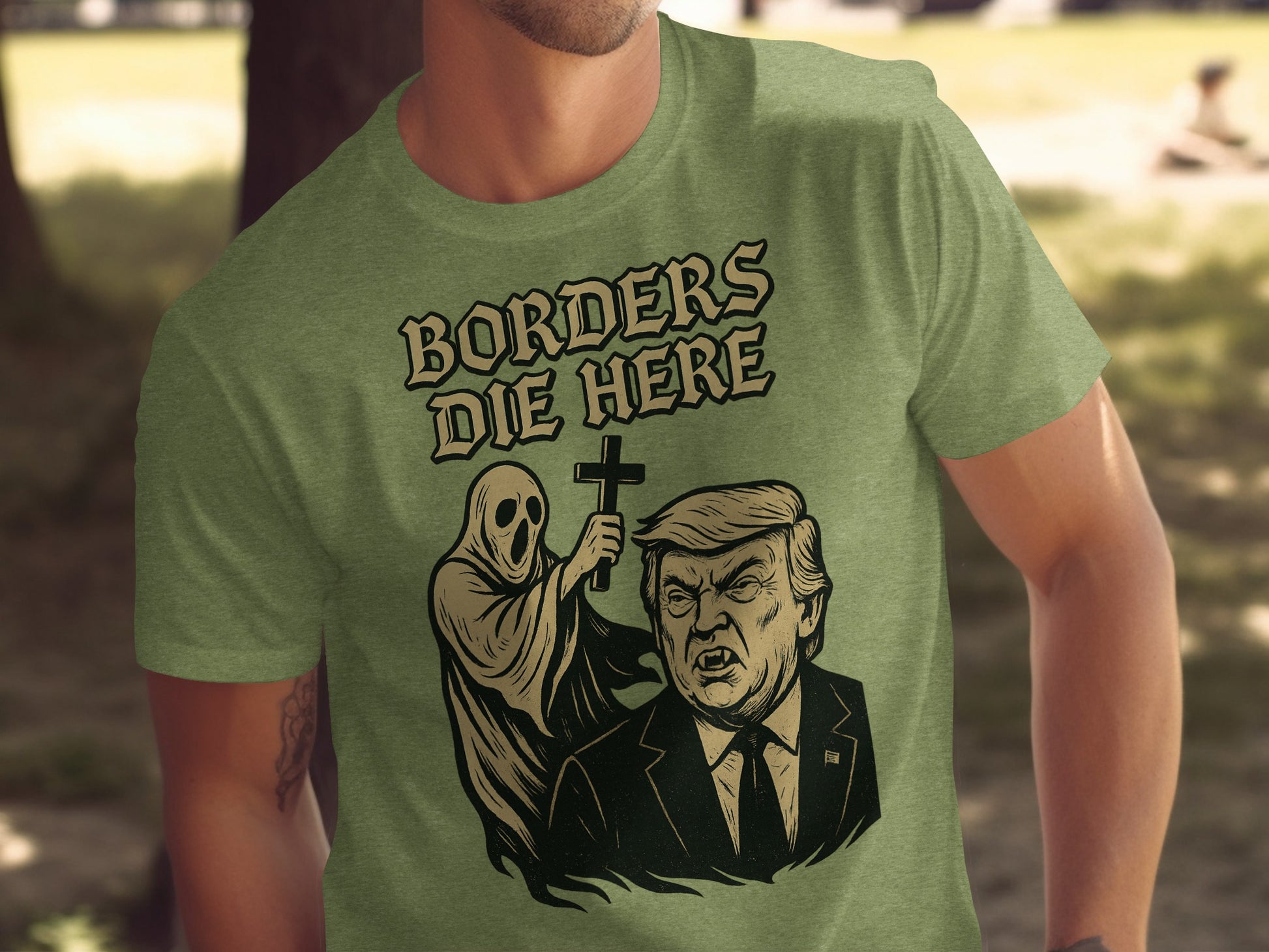 Borders Die Here Graphic Print T-shirt product type