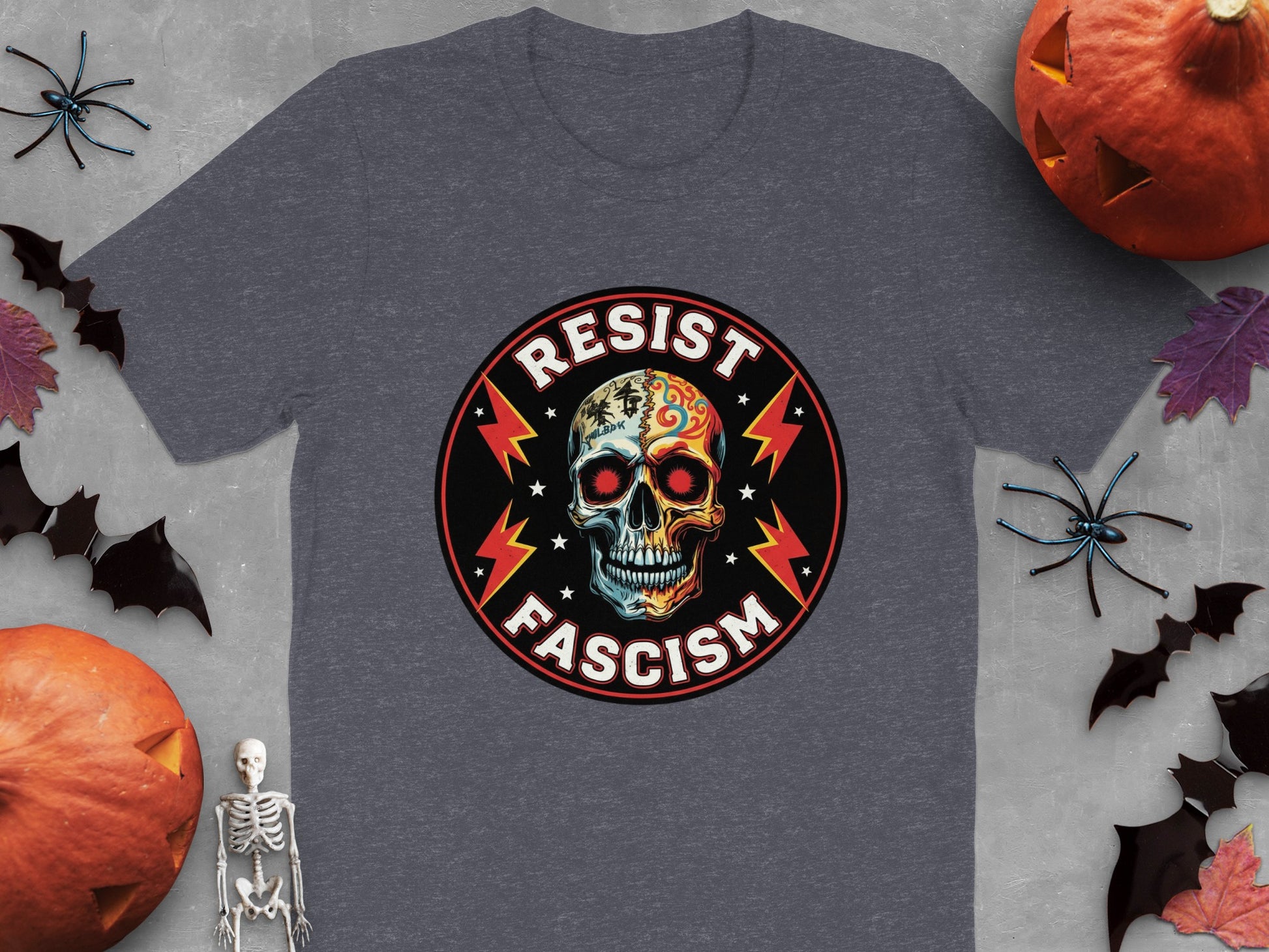 Resist Fascism Skull Design Halloween Shirt product type