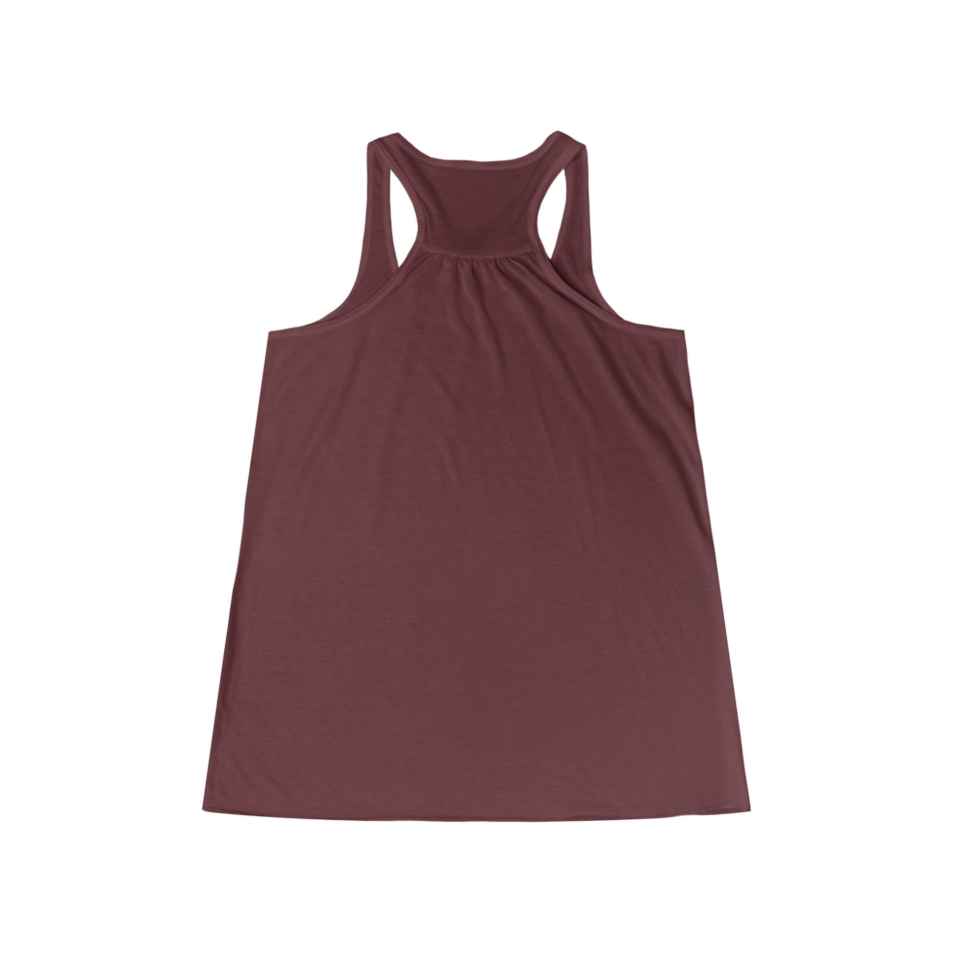 Brown women's tank top with a racerback design.