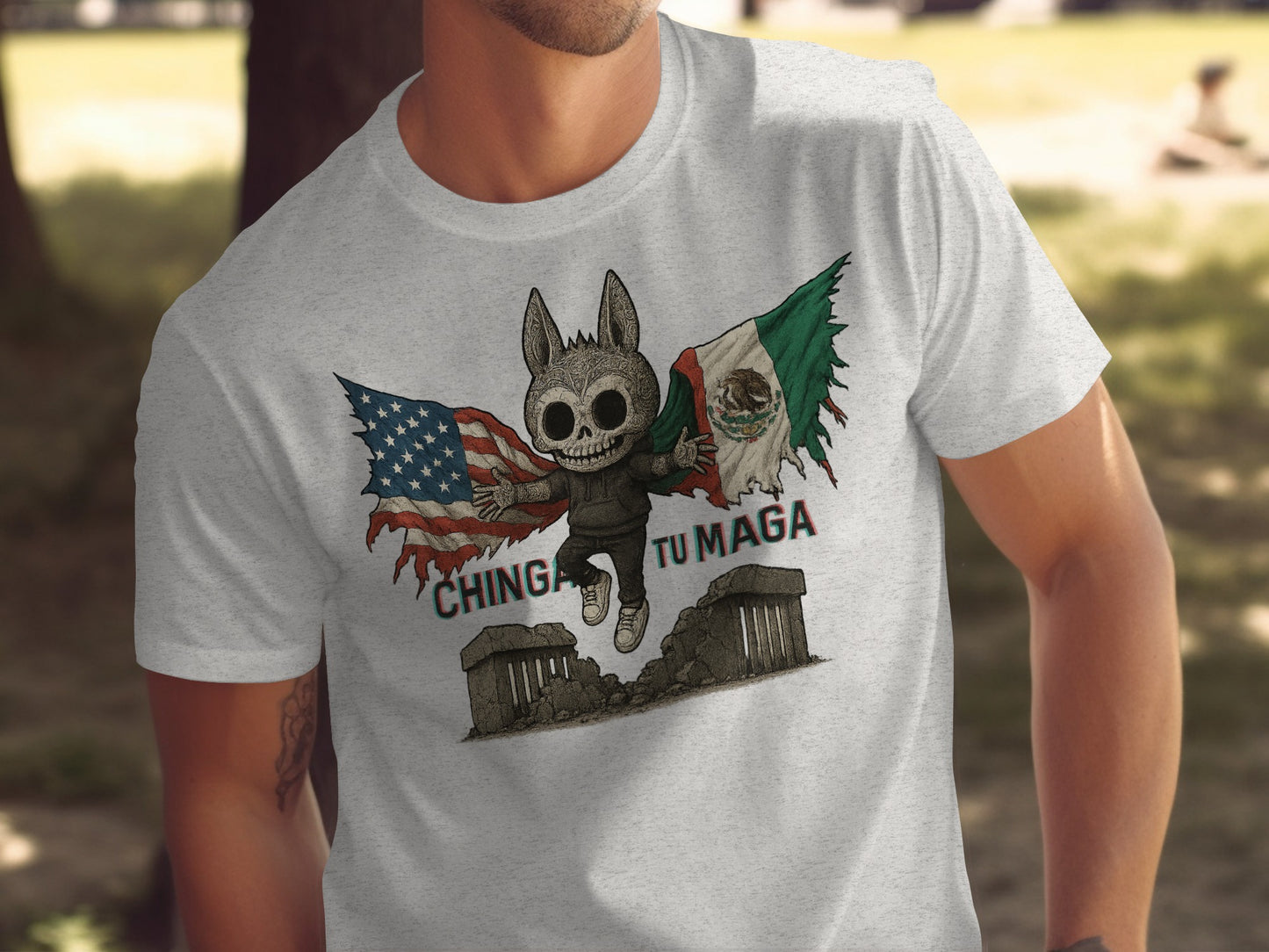 Political Statement Dual Flag Graphic Shirt product
