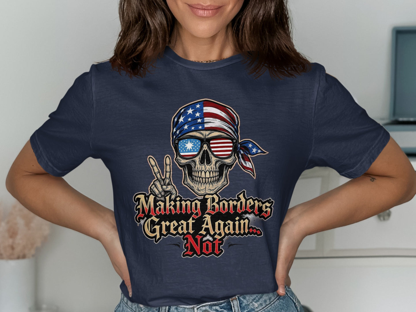 Making Borders Great Again Not Skull T-shirt product