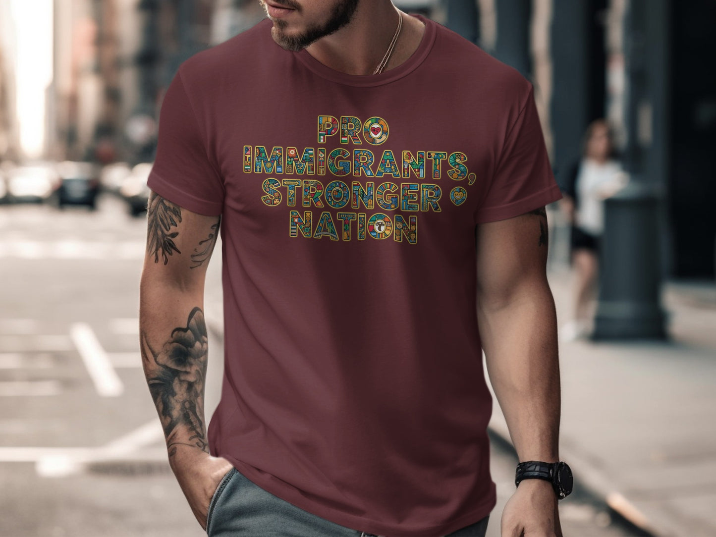 Pro Immigrants Stronger Nation Inspirational T-Shirt