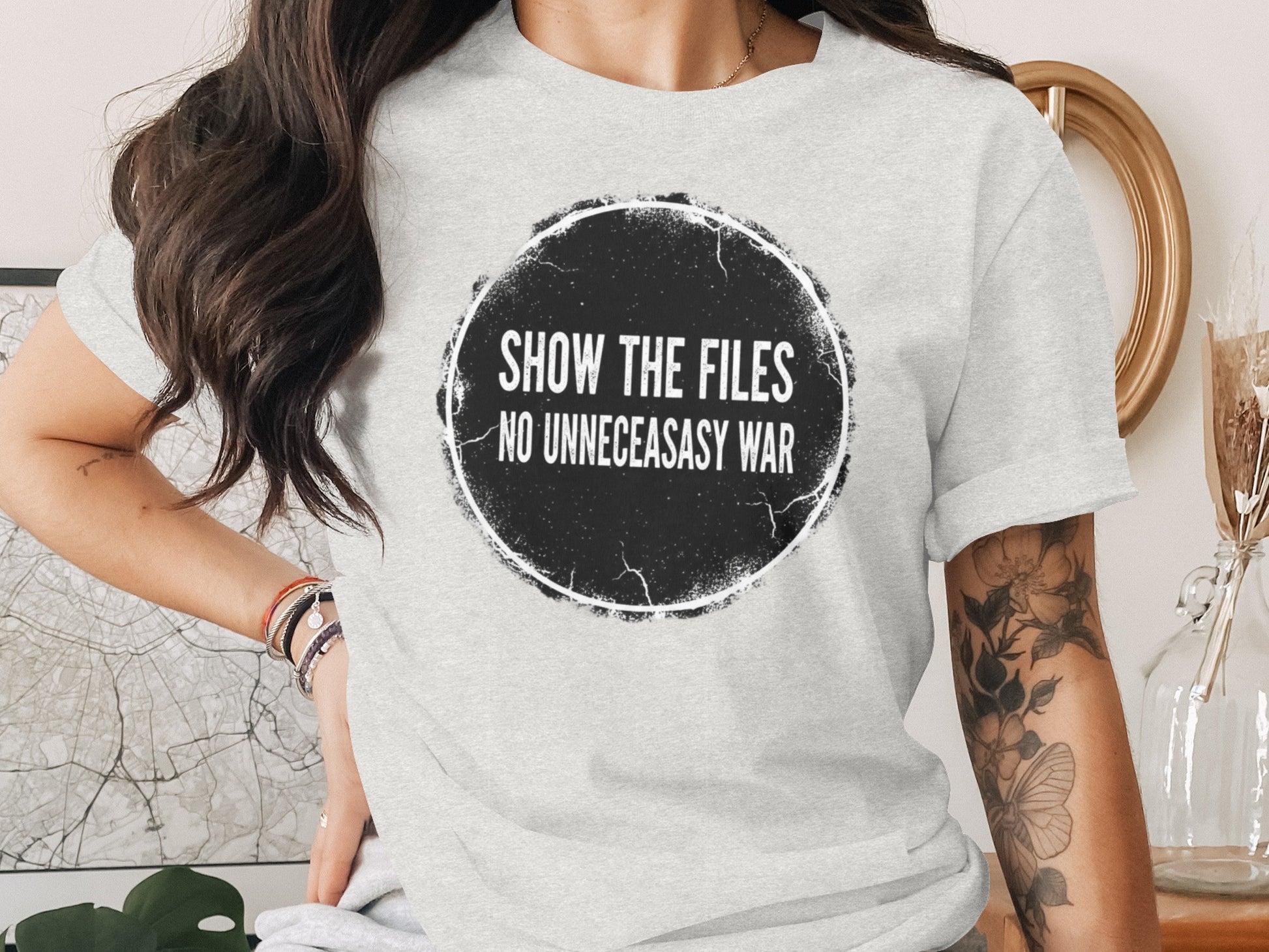 Show The Files No Unnecessary War Graphic Tee