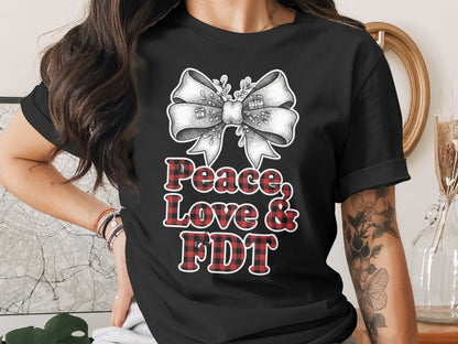 Peace Love FDT Graphic Printed T-Shirt