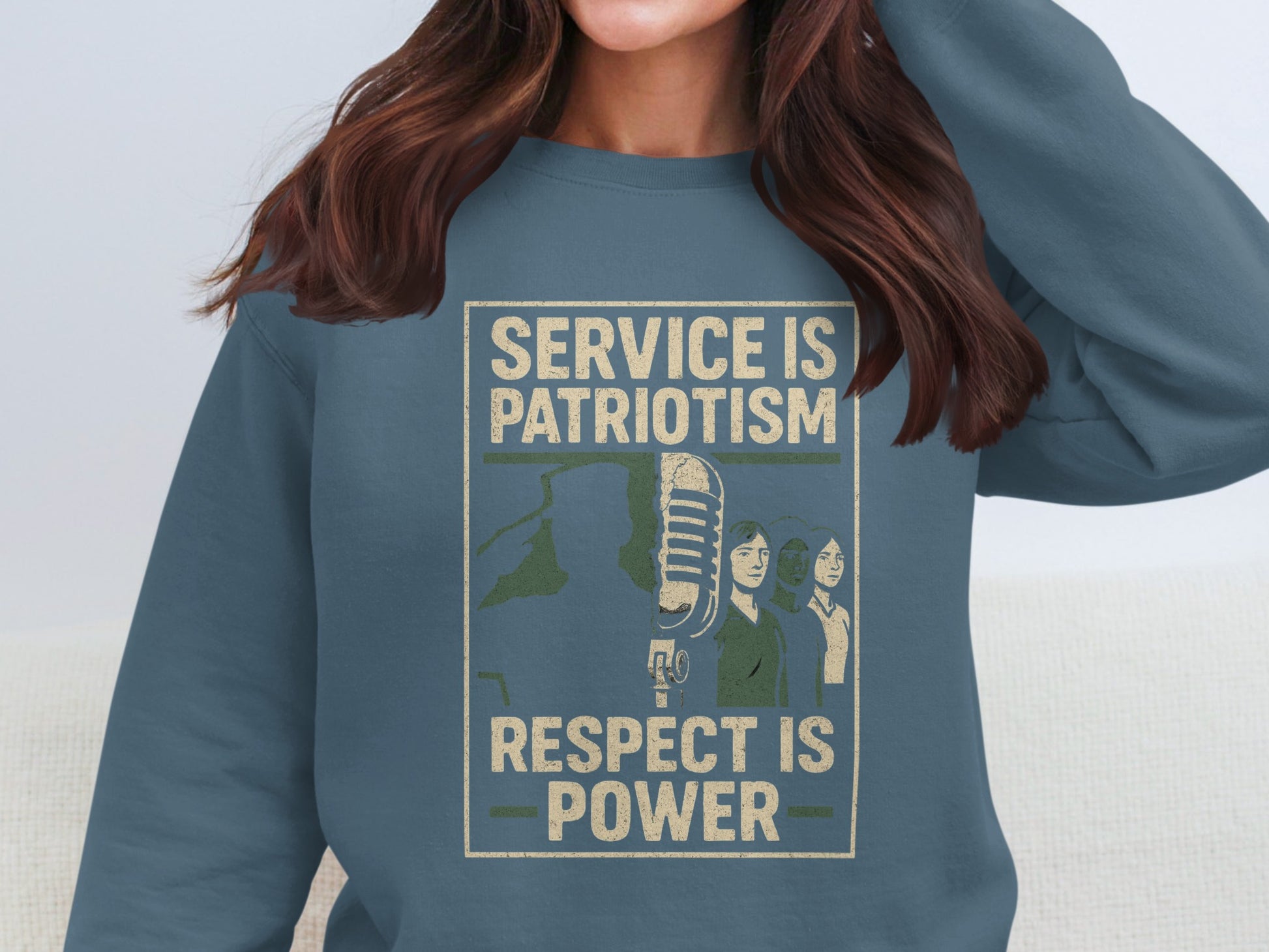 Service is Patriotism Respect is Power Sweatshirt product type