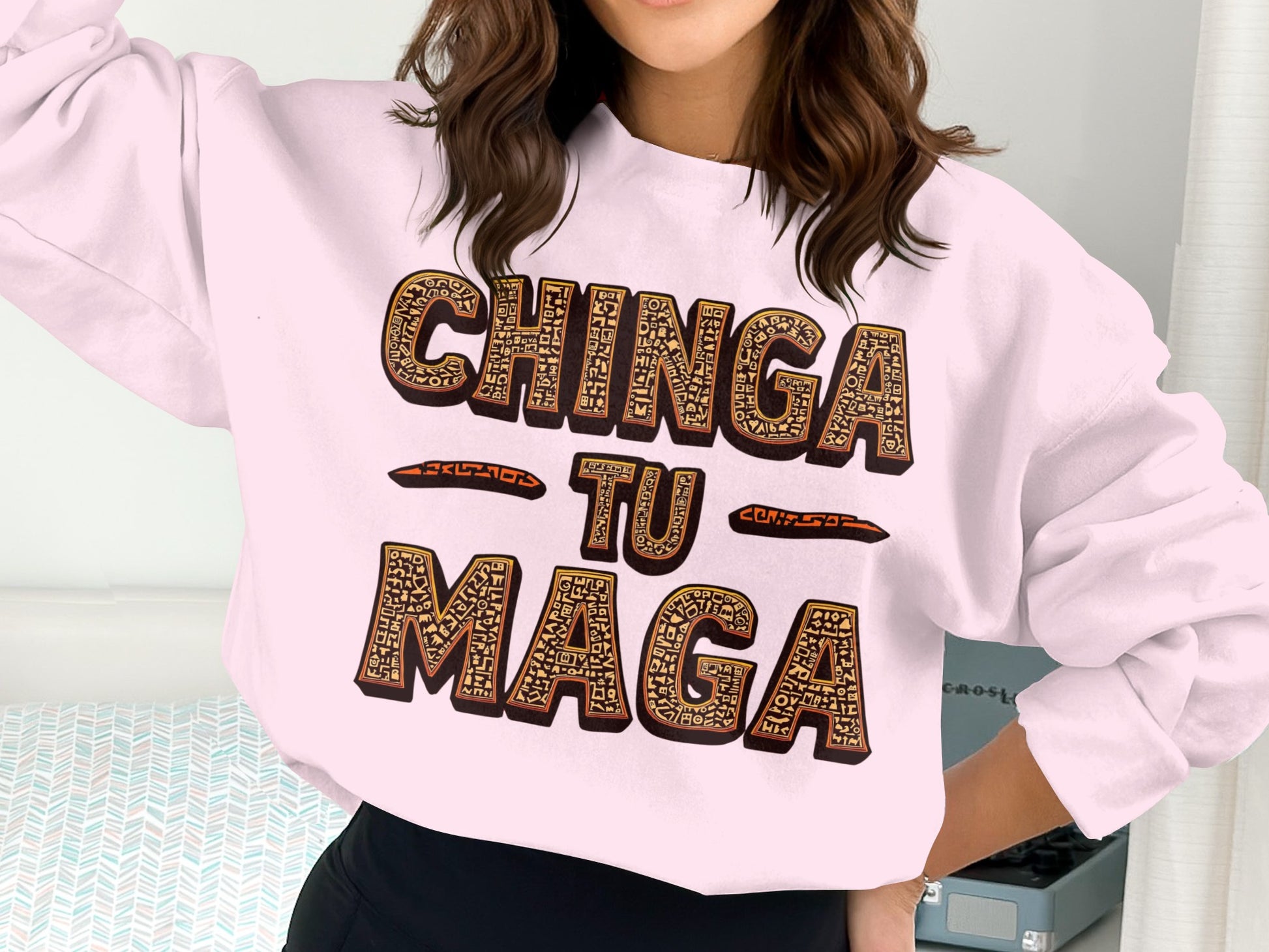 Stylish Chinga Tu Maga Casual Wear Sweatshirt