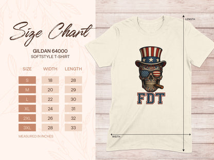 Patriotic Skull Graphic Softstyle T-shirt product