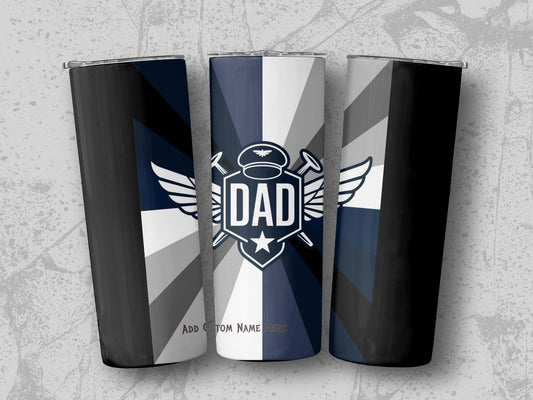 Dad Custom Name Navy Veteran Tumbler product