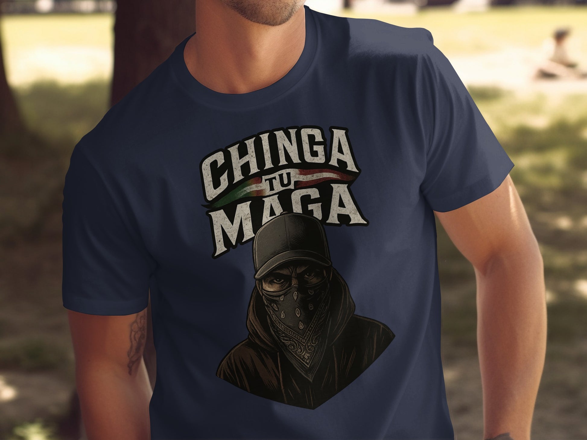 Chinga tu Maga Masked Mystery Graphic T-Shirt product