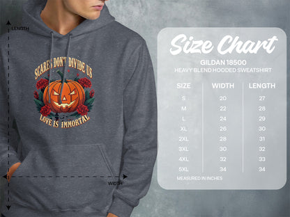 Scares Don't Divide Us Love Is Immortal Hooded Sweatshirt