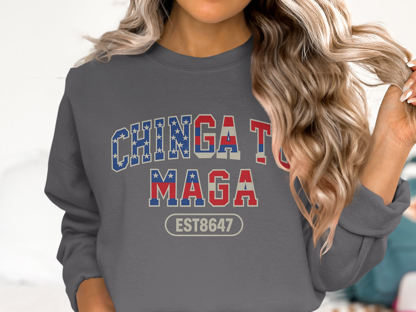 Chinga Tu Maga EST8647 Graphic Sweatshirt