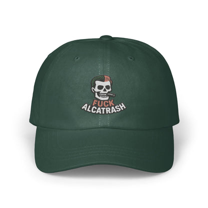 Skull and Text Embroidered Dark Green Cap product type
