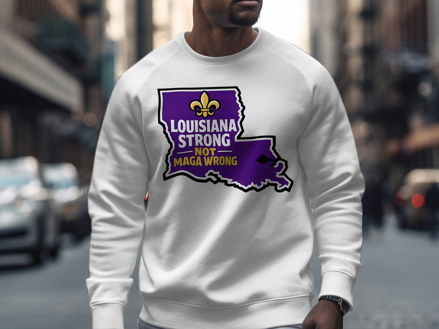 Louisiana Strong Not Maga Wrong Graphic Sweatshirt