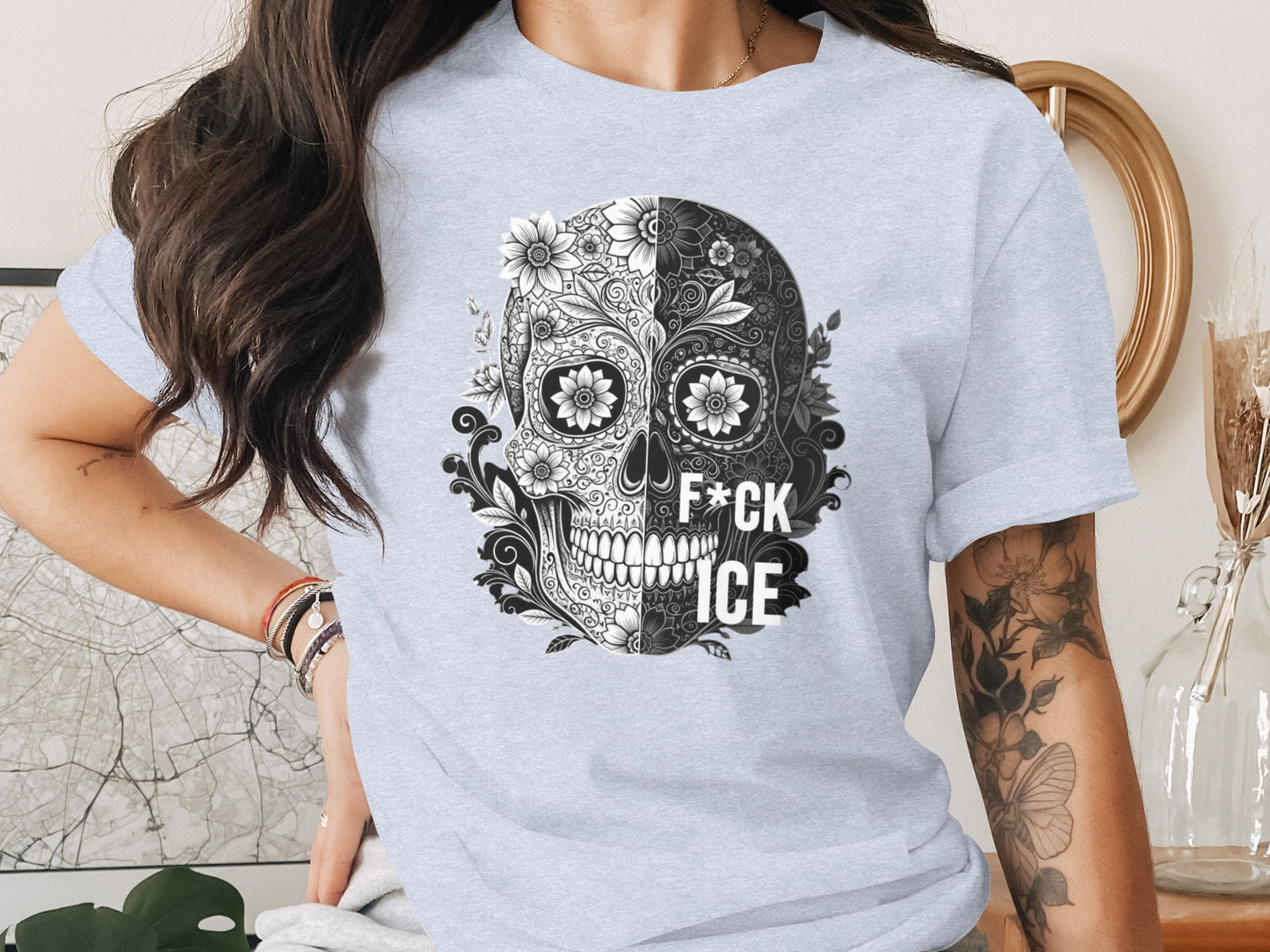 Day of the Dead Skull Graphic Design T-shirt product type