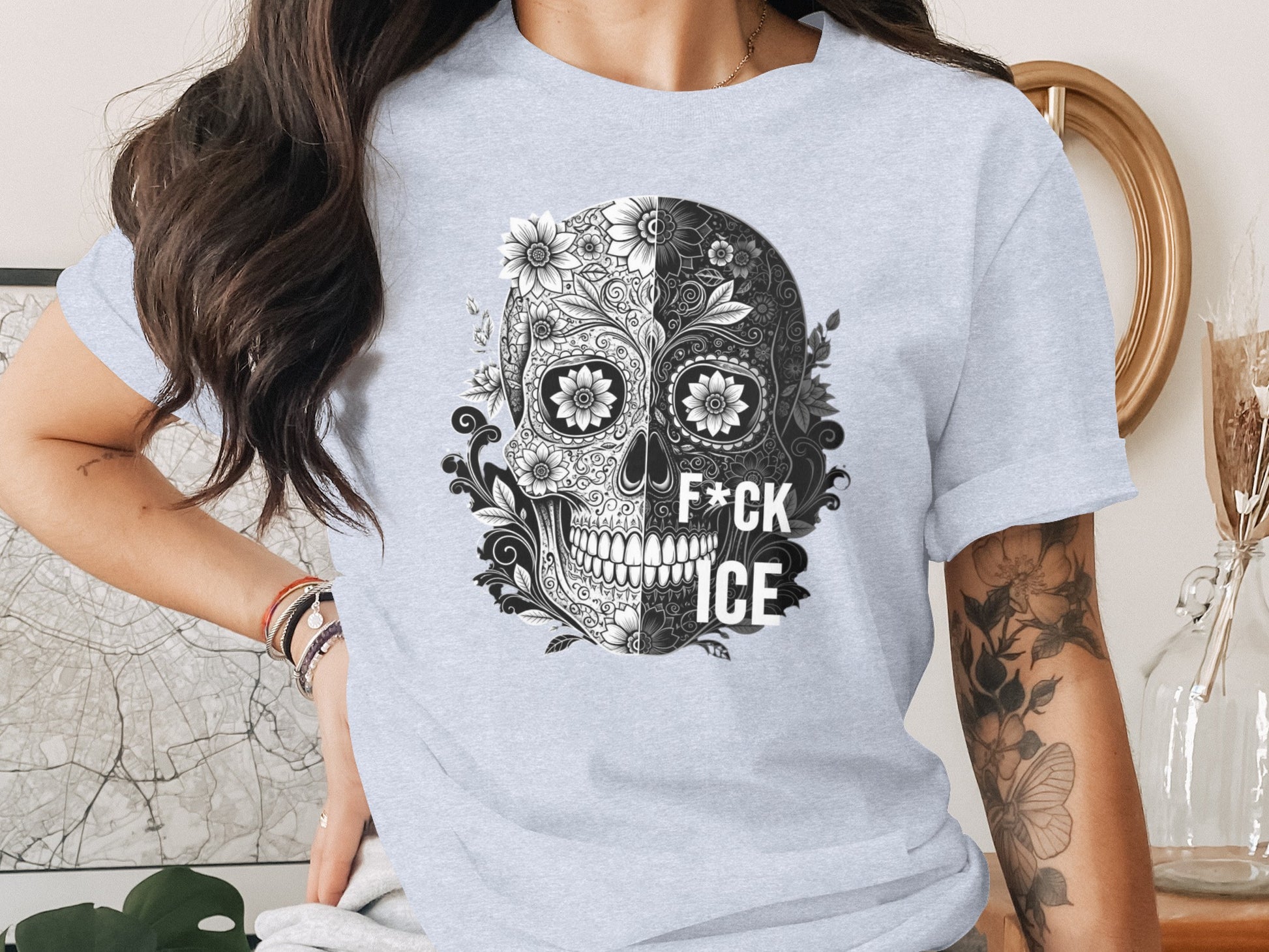 Day of the Dead Skull Graphic Design T-shirt product type