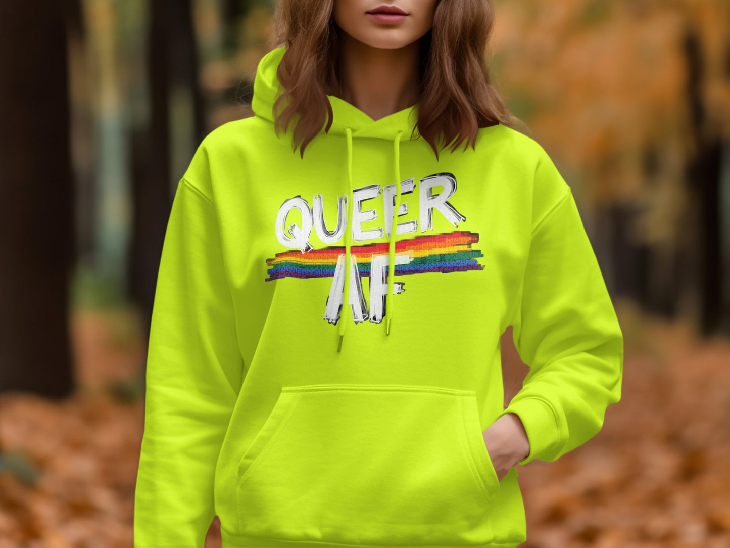 Queer AF Vibrant Statement Hoodie product type