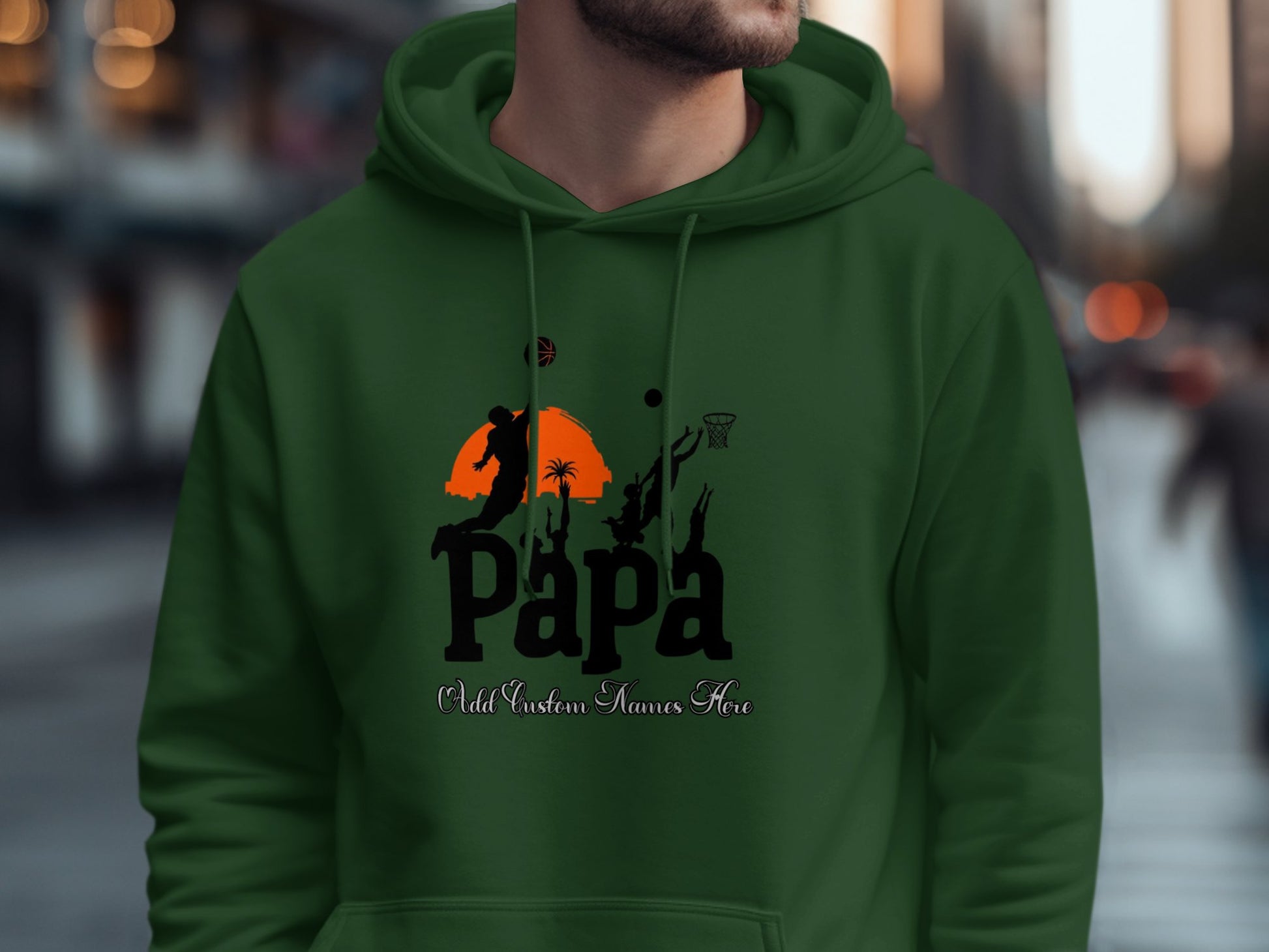 Papa Basketball Themed Graphic Hoodie product