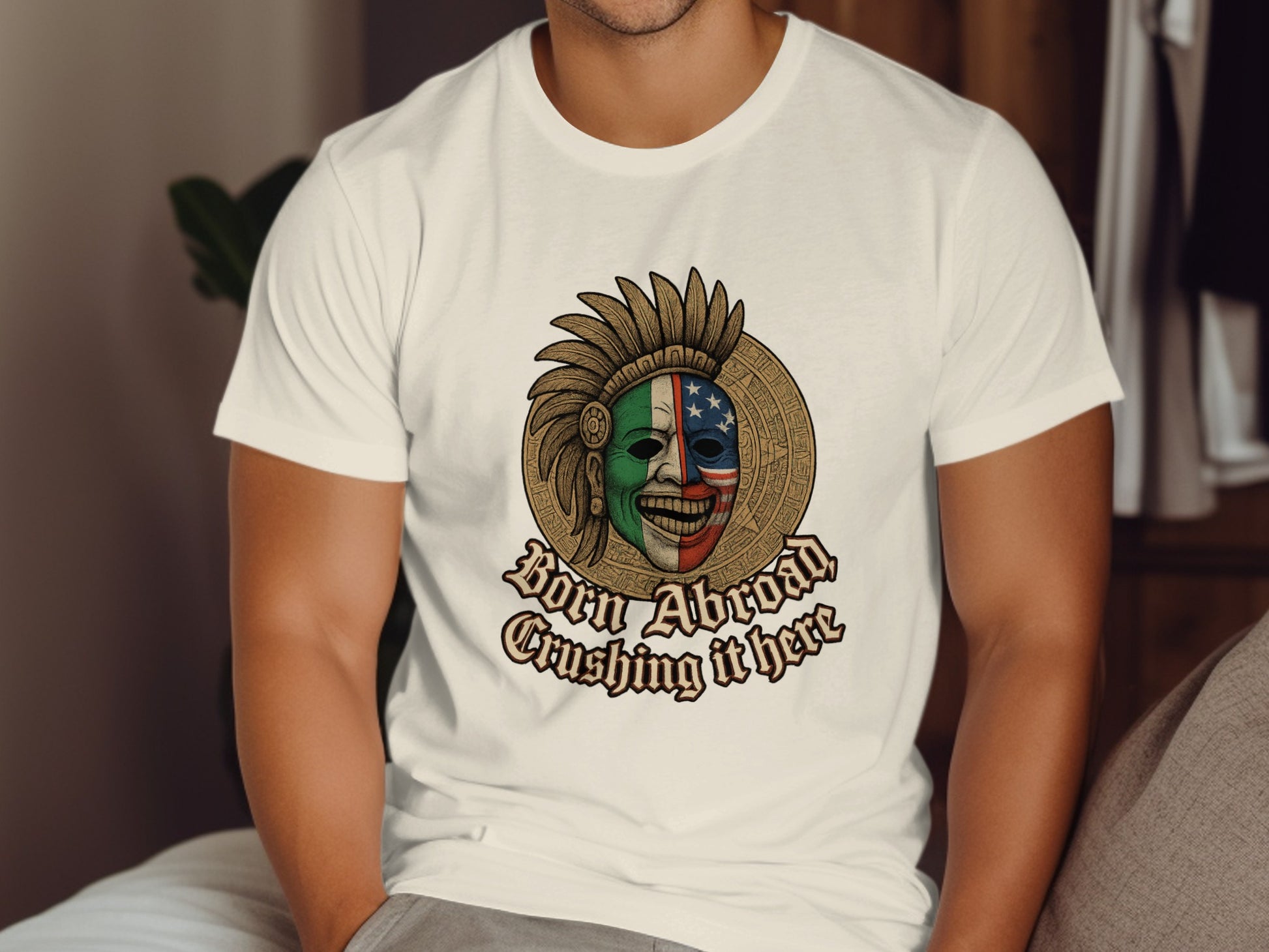 Born Abroad Crushing It Here Graphic Shirt product