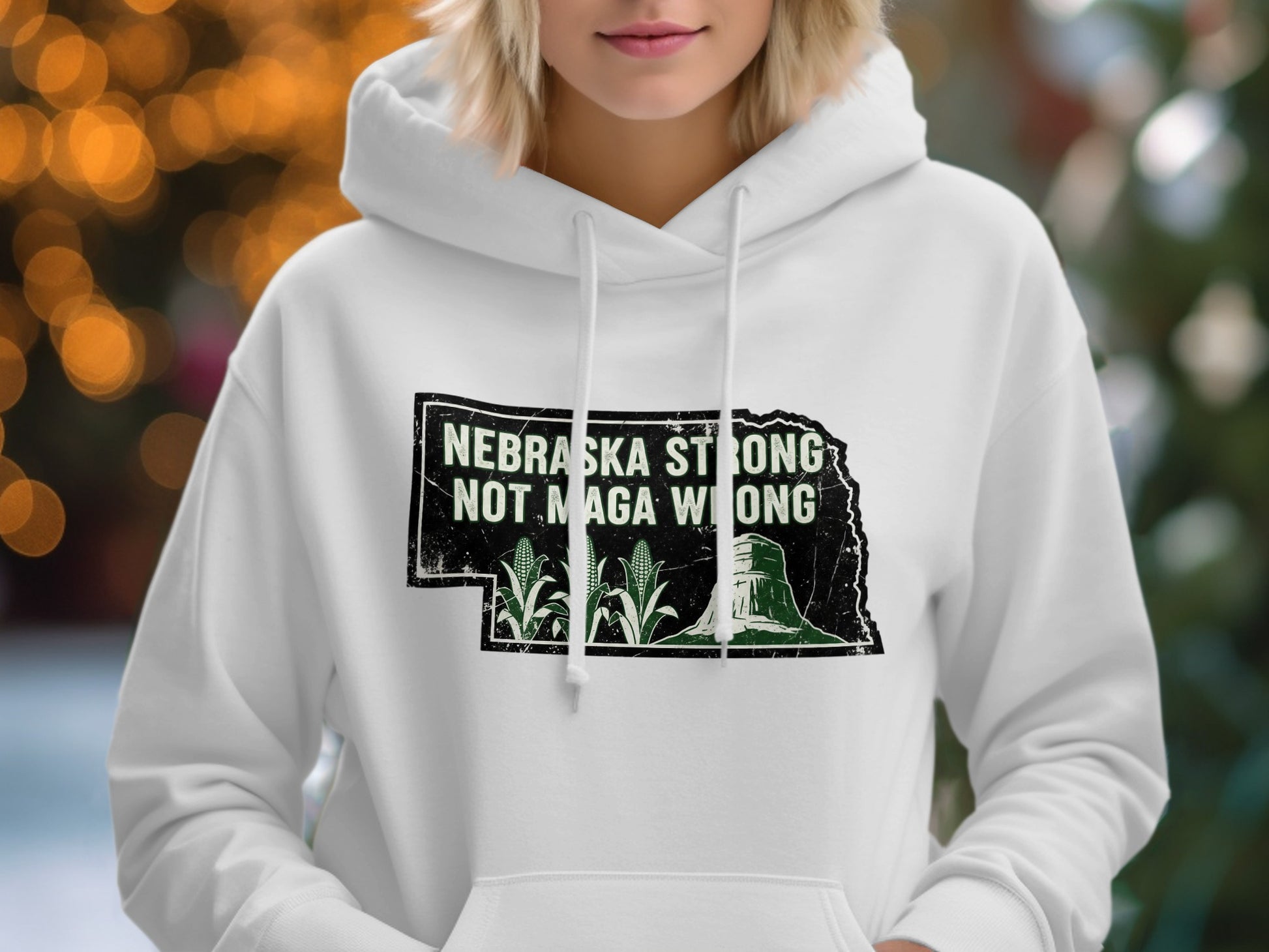 Nebraska Strong Not Maga Wrong Hoodie product