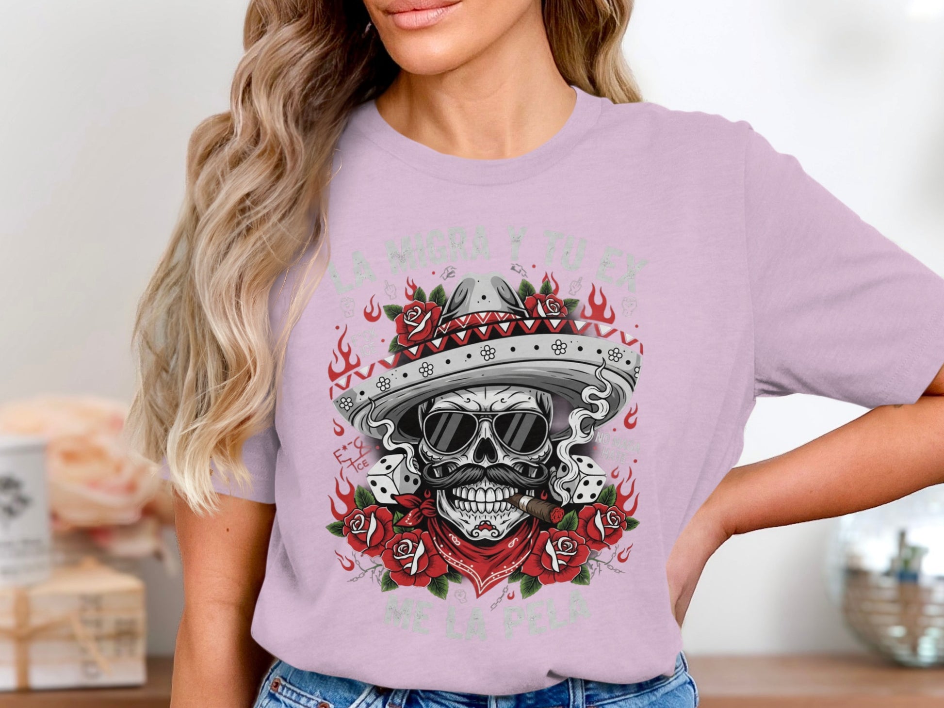 La Muerte a Tu Ego Skull Graphic T-shirt product